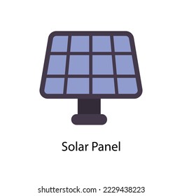 Solar Panel vector Flat  Icons. Simple stock illustration