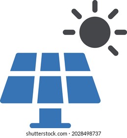 solar panel vector glyph colour icon