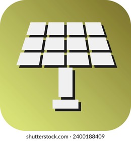 Solar Panel Vector Glyph Gradient Background Icon For Personal And Commercial Use.
