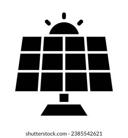 Vectorglas-Symbol für Solarpaneele für private und gewerbliche Nutzung.
