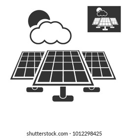 solar panel vector icon