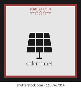 solar panel vector icon