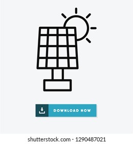 Solar panel vector icon