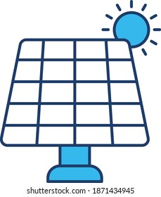 Solar panel. Vector Icon 