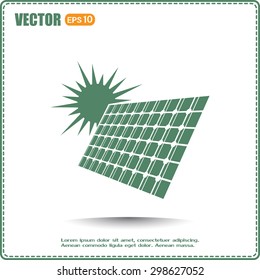 solar panel vector icon