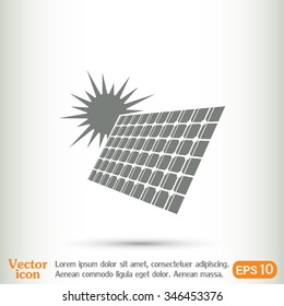 solar panel vector icon