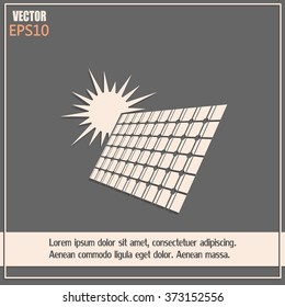solar panel vector icon