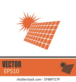 solar panel vector icon