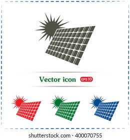 solar panel vector icon
