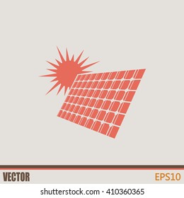 solar panel vector icon