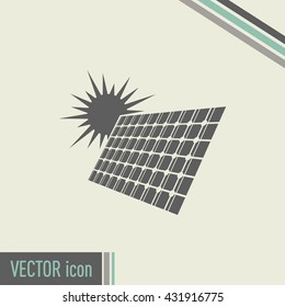 solar panel vector icon