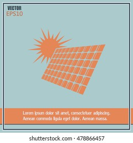 solar panel vector icon