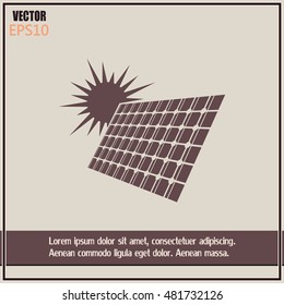 solar panel vector icon