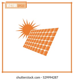 solar panel vector icon