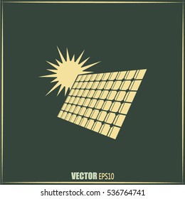 solar panel vector icon