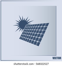 solar panel vector icon