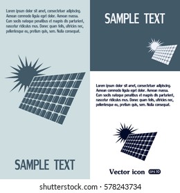 solar panel vector icon