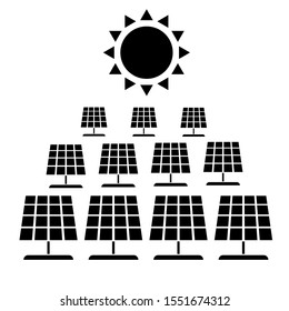 solar panel vector icon. alternative energy illustration symbol. solar power station sign 