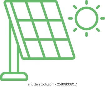 Solar Panel vector icon. Can be used for printing, mobile and web applications.