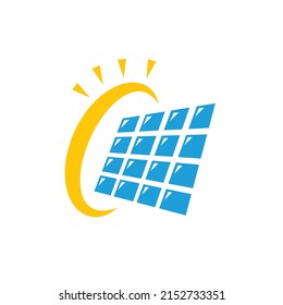 solar panel  vector icon concept design template