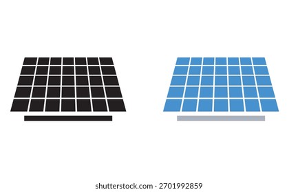 Solar panel vector icon  Energy and sun-powered electricity icon. Vector eps 10