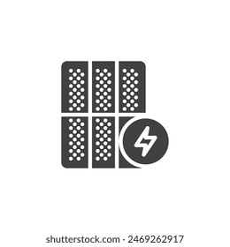 Solar Panel vector icon. filled flat sign for mobile concept and web design. Solar Panel glyph icon. Symbol, logo illustration. Vector graphics