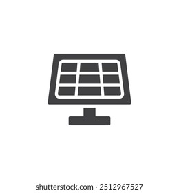 Solar panel vector icon. filled flat sign for mobile concept and web design. Solar Panel glyph icon. Symbol, logo illustration. Vector graphics