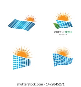 Solar panel vector icon illustration