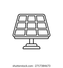 Ilustración Del Icono Del Vector Del Panel Solar En Fondo Aislado.