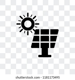 Solar Panel vector icon isolated on transparent background, Solar Panel logo concept