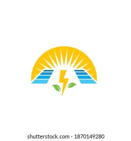 solar panel vector icon of natural energy design