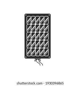 solar panel vector icon of natural energy design