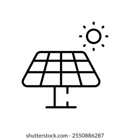Solar Panel vector icon stock illustration