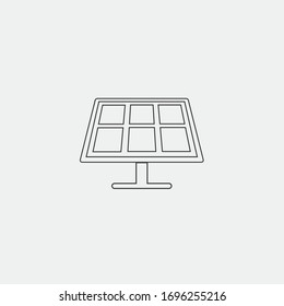 solar panel vector icon sun energy renewable icon