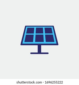solar panel vector icon sun energy renewable icon