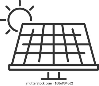 solar panel vector icon sun angry.