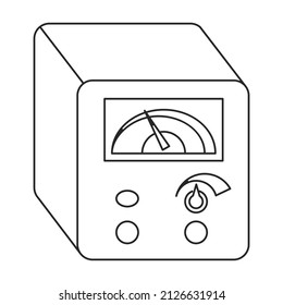 Icono del vector del panel solar.Icono del vector de contorno aislado en el panel solar de fondo blanco.
