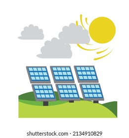 Solar panel vector illustration for school learning