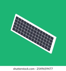 
Solar panel vector illustration, symbolizing renewable energy, ideal for eco-friendly designs, environmental projects, and sustainability themes. Perfect for green energy websites and presentations.