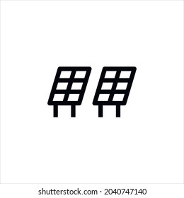 Solar panel vector line icon 