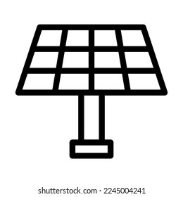 Solar Panel Vector Line Icon Design