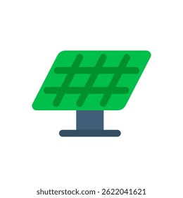 Vetor de painel solar para energia renovável e energia sustentável. Ilustração do painel fotovoltaico. Conceito de energia verde para uma vida ecológica. Ícone Simples