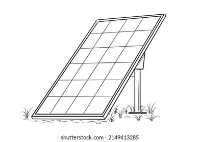 Solar panel vector stock illustration.