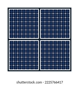 Solar panel window model. Modern alternative eco energy concept. Vector  illustration. EPS 10.