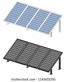 Solar panel Without outline and black fill