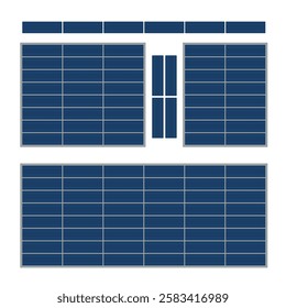 Solar Panels Arranged in a Grid Layout for Renewable Energy Generation at a Sustainable Energy Facility