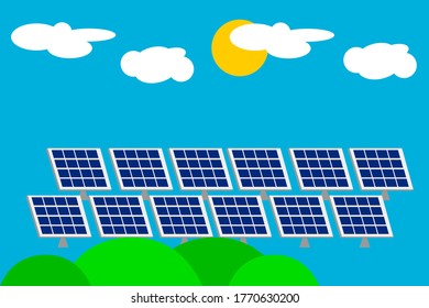 Solarpaneele. Der Begriff der alternativen und erneuerbaren Energiequellen.