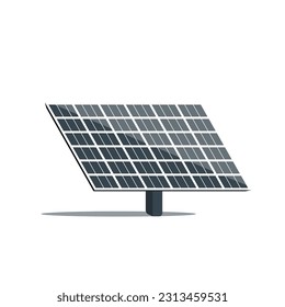 Solar panels Energy of nature. Ecology. Vector stock illustration. Energy from the wind. White background