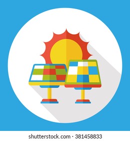 solar panels flat icon