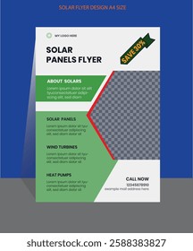 Solar panels flyer for printing